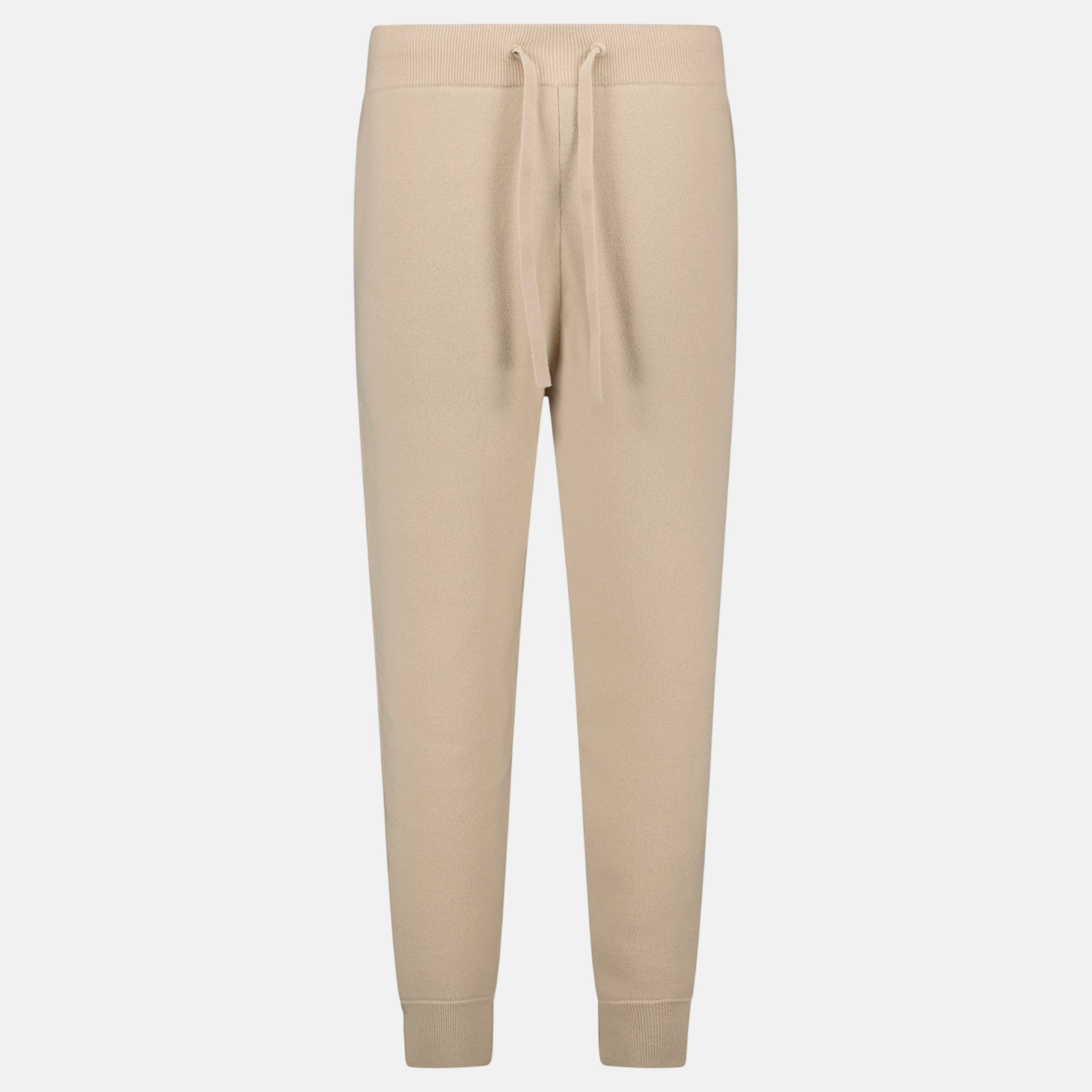 Burberry 'Hunton' Knitted Cuffed Cashmere Sweatpants Soft Fawn Beige – O1 | Studio DOS by Designer Outlet Sales