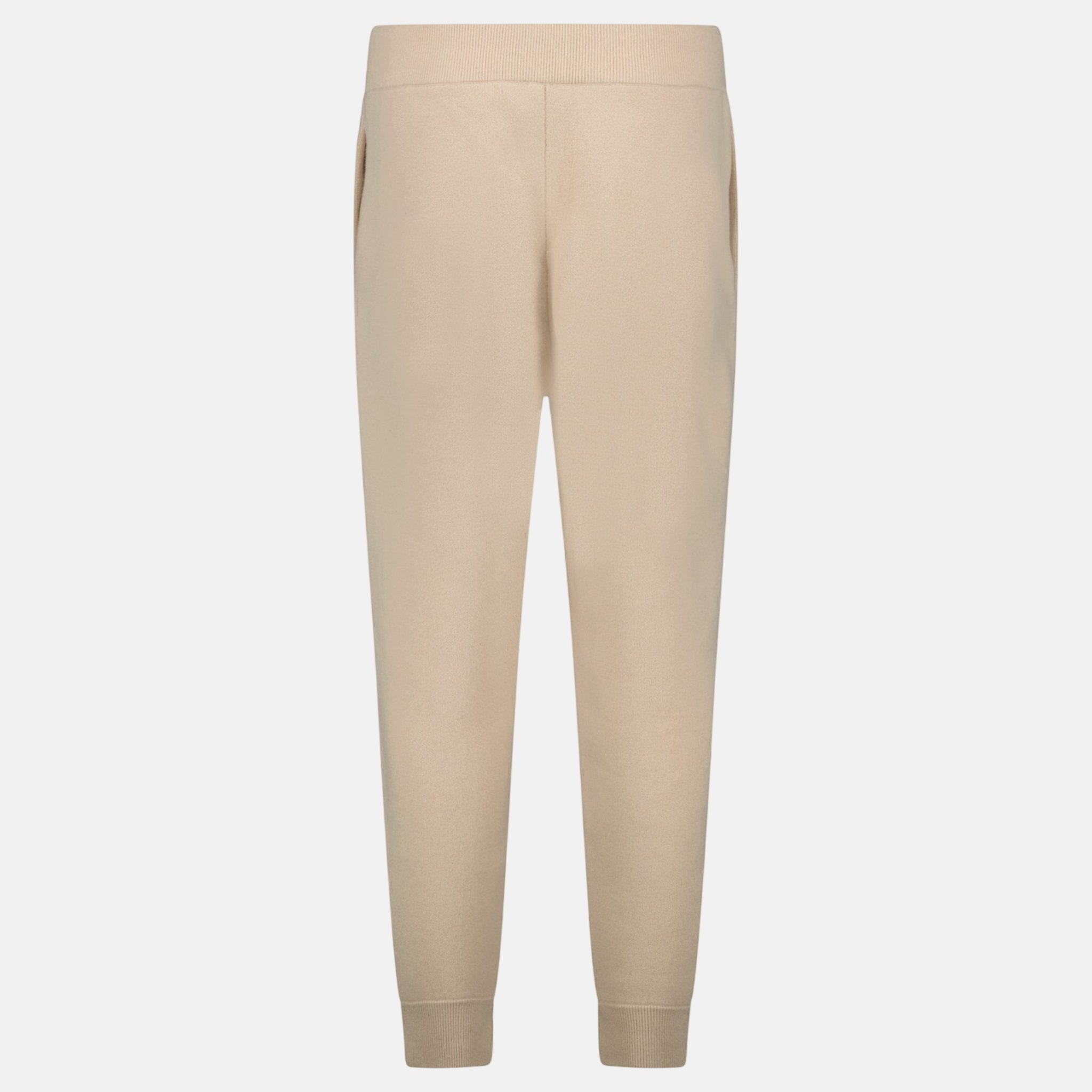 Burberry 'Hunton' Knitted Cuffed Cashmere Sweatpants Soft Fawn Beige – O1 | Studio DOS by Designer Outlet Sales