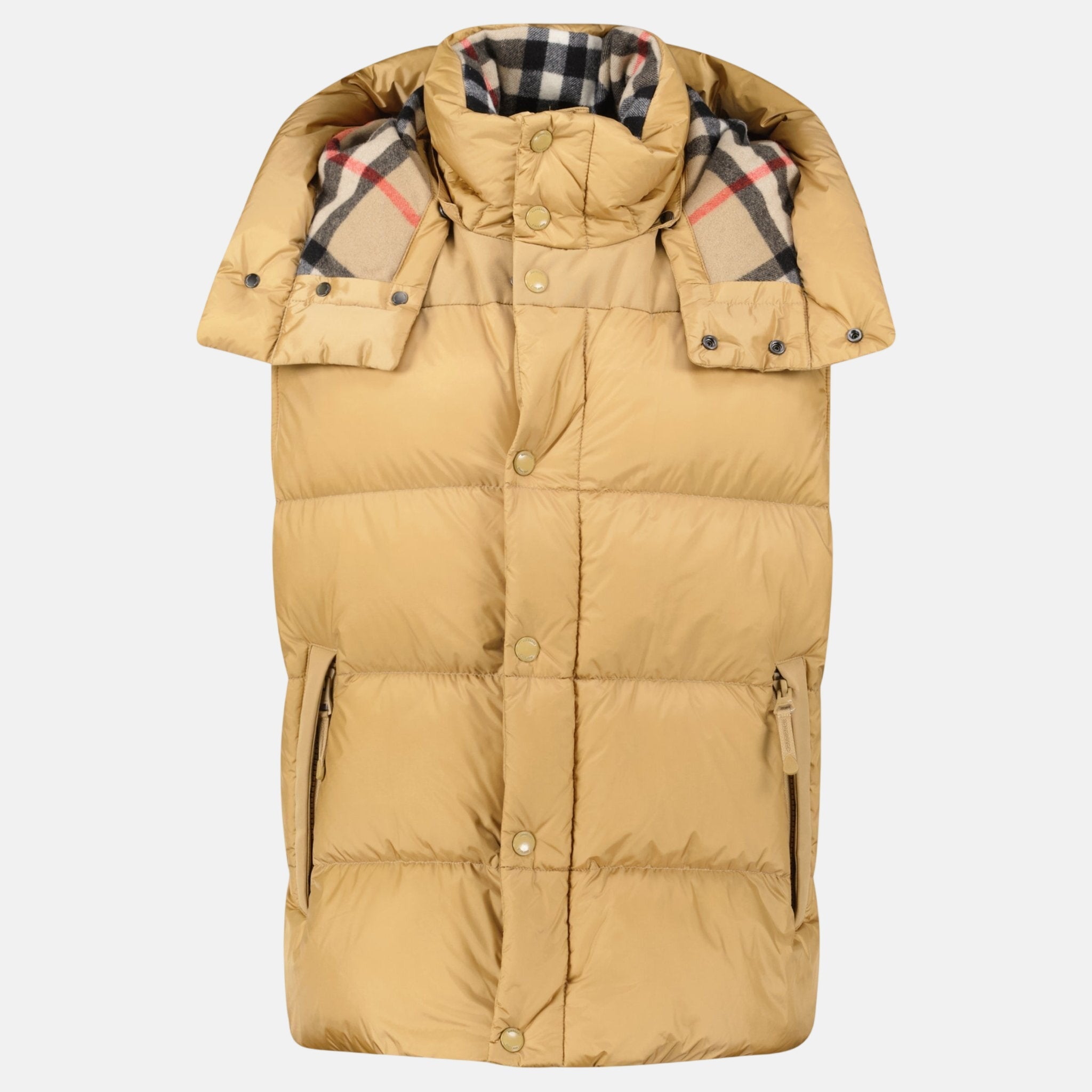 Burberry 'Leeds' Detachable Sleeve Hooded Down Jacket Warm Honey – sku-56932732273021 | Studio DOS by Designer Outlet Sales