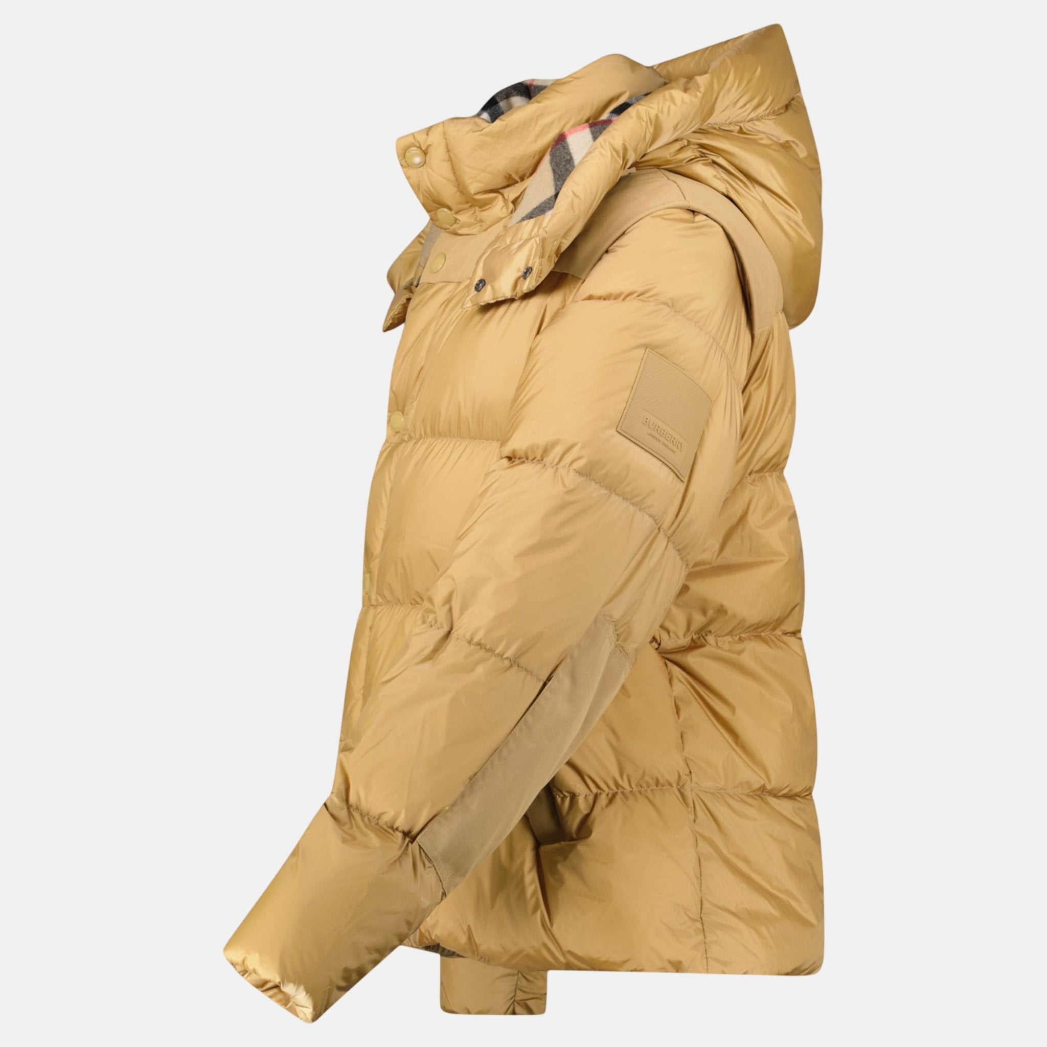 Burberry 'Leeds' Detachable Sleeve Hooded Down Jacket Warm Honey – sku-56932732273021 | Studio DOS by Designer Outlet Sales