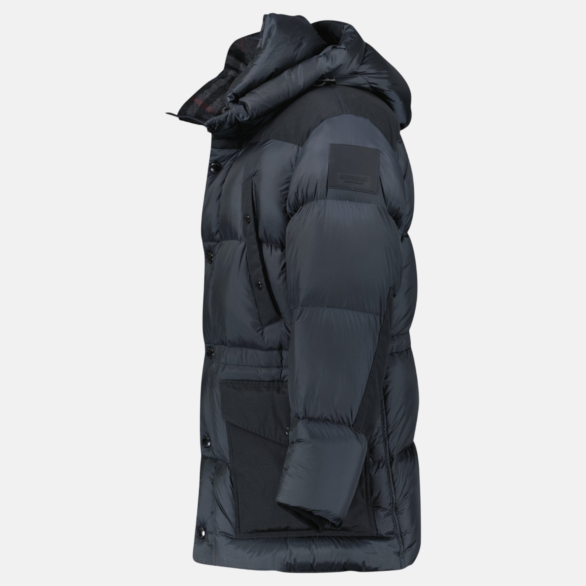 Burberry 'Lindford' Puffer Coat Charcoal Grey – sku-56956848570749 | Studio DOS by Designer Outlet Sales