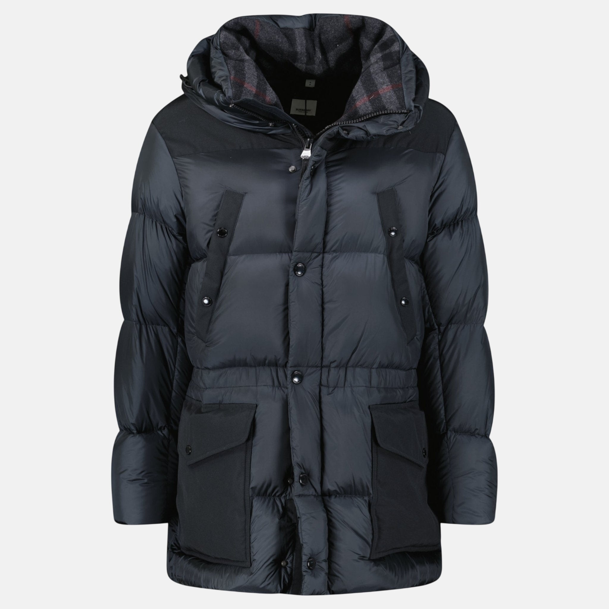Burberry 'Lindford' Puffer Coat Charcoal Grey – sku-56956848570749 | Studio DOS by Designer Outlet Sales