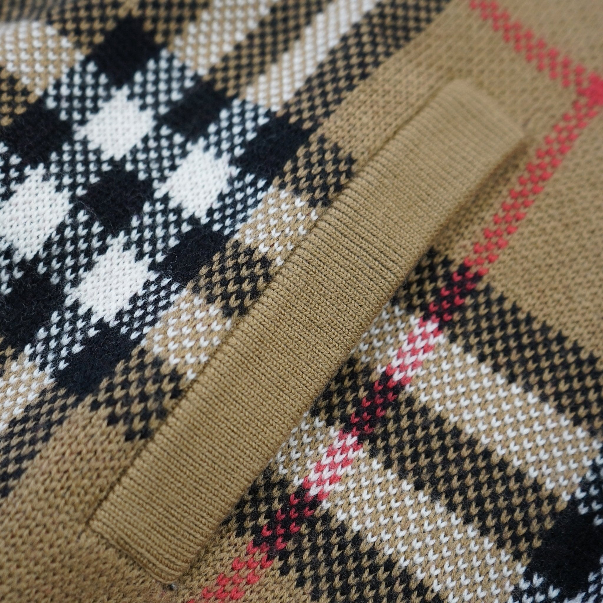 Burberry 'Morland' Knitted Wool Bomber Jacket Taupe Brown – C42 | Studio DOS by Designer Outlet Sales