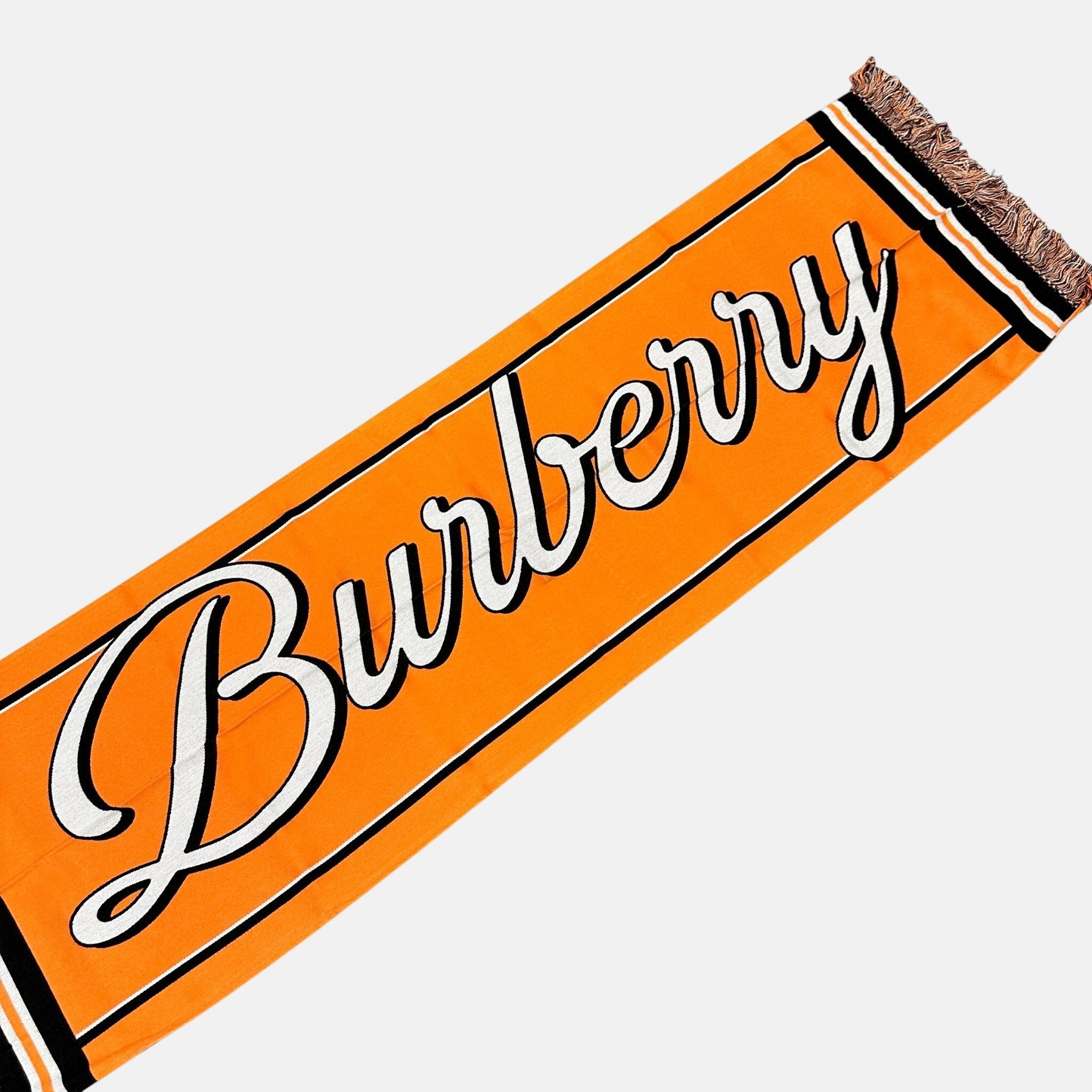 Burberry Organic Cotton Bby Scrift Scarf Orange – HAT BOX 2 | Studio DOS by Designer Outlet Sales