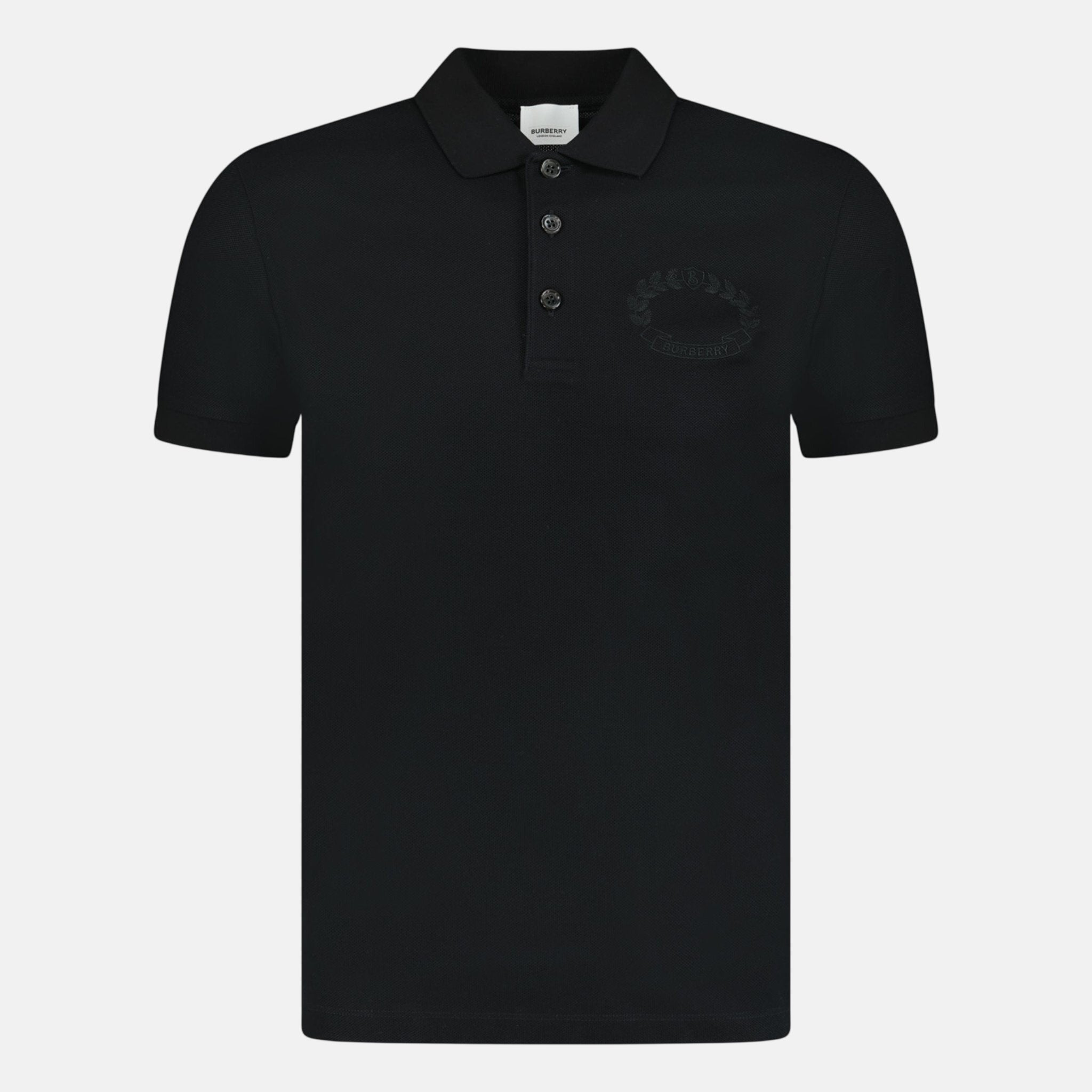 Burberry 'Walworth' Crest Polo Shirt Black – C8 | Studio DOS by Designer Outlet Sales