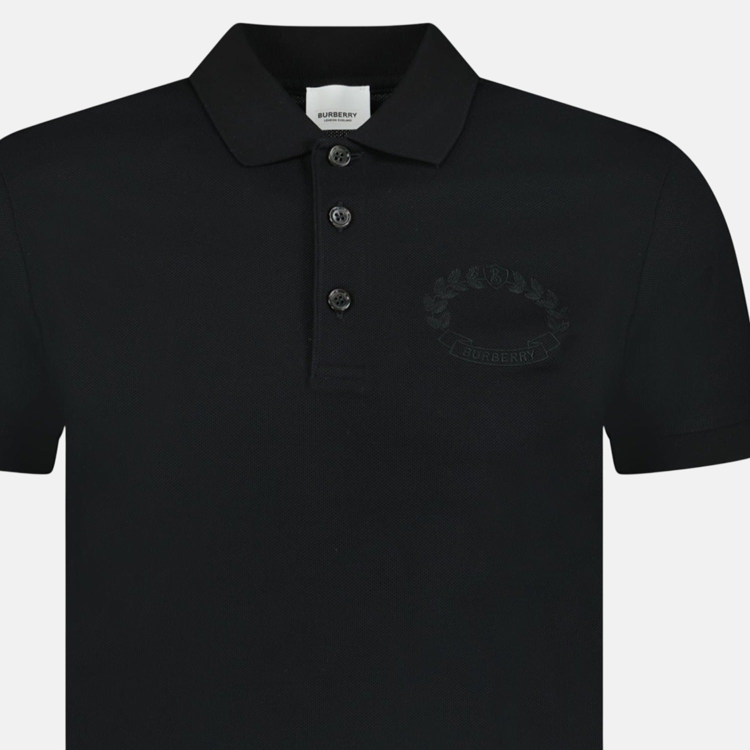 Burberry 'Walworth' Crest Polo Shirt Black – C8 | Studio DOS by Designer Outlet Sales