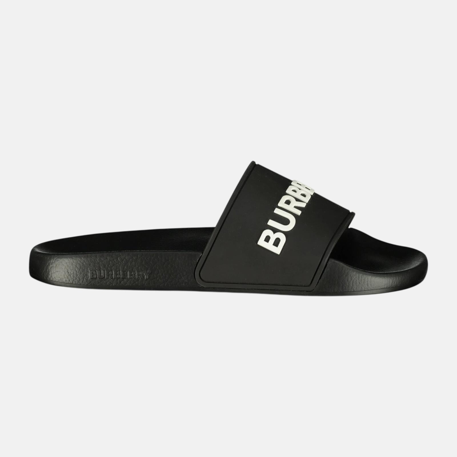 Burberry Womens Logo Tech Furley Sliders Black – sku-55913688629629 | Studio DOS by Designer Outlet Sales