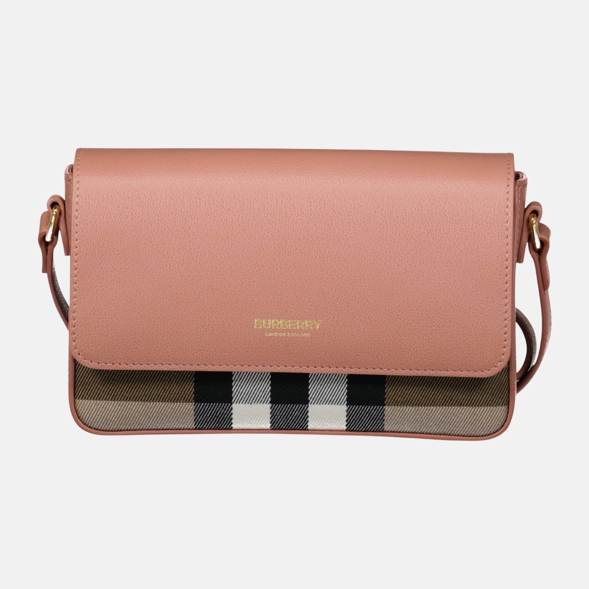Burberry Womens 'New Hampshire' Leather Shoulder Bag Dark Rosewood Pink – G36 | Studio DOS by Designer Outlet Sales