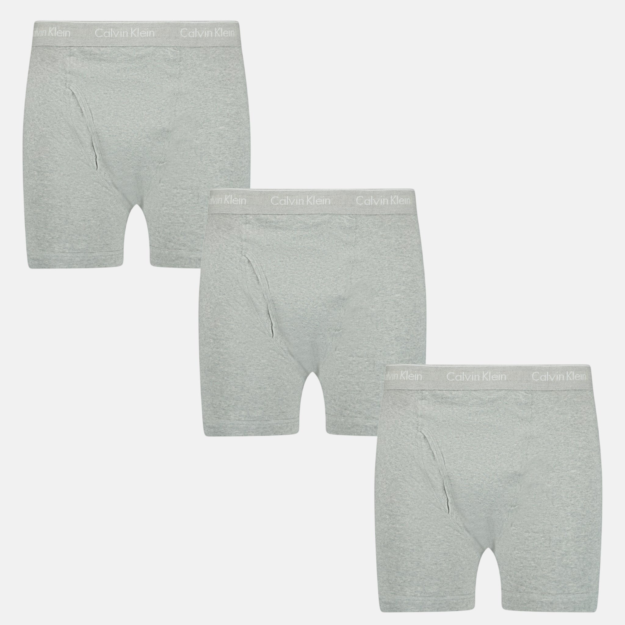 Calvin Klein 3 Pack Stencil Logo Cotton Stretch Boxers Grey – sku-48936244642070 | Studio DOS by Designer Outlet Sales