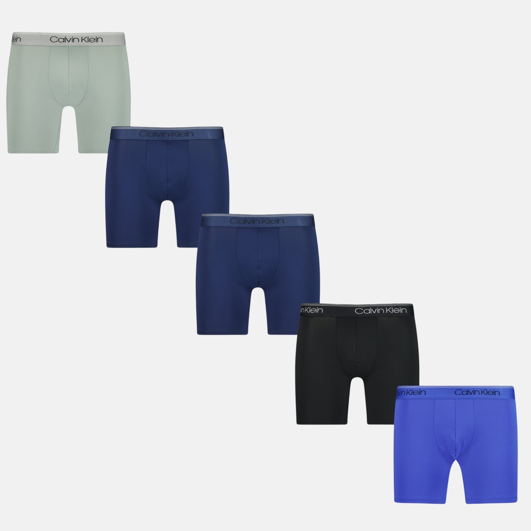 Calvin Klein 5 Pack Microfiber Stretch Boxers Navy Black Blue Khaki – sku-48936264958230 | Studio DOS by Designer Outlet Sales