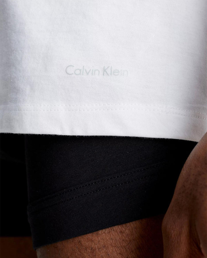 CALVIN KLEIN MENS 3 PACK COTTON CLASSICS T-SHIRTS WHITE-Designer Outlet Sales