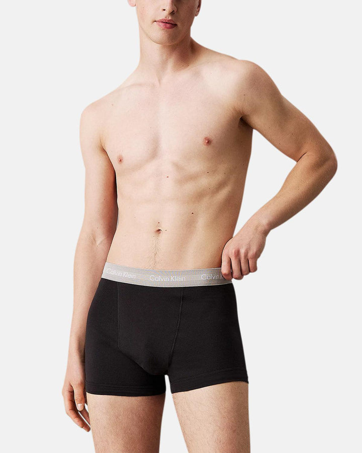 CALVIN KLEIN MENS 3-PACK TRUNKS BLACK B-ROCK RIDGE-Designer Outlet Sales