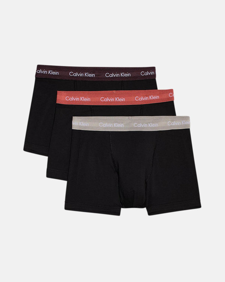 CALVIN KLEIN MENS 3-PACK TRUNKS BLACK B-ROCK RIDGE-Designer Outlet Sales