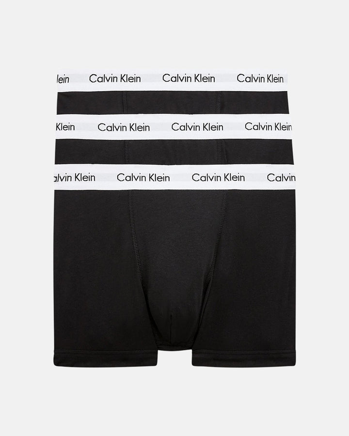 CALVIN KLEIN MENS 3 PACK TRUNKS BLACK WHITE-Designer Outlet Sales