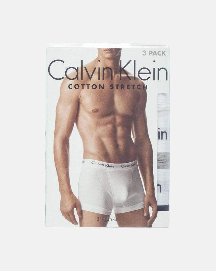 CALVIN KLEIN MENS 3 PACK TRUNKS BLACK WHITE-Designer Outlet Sales