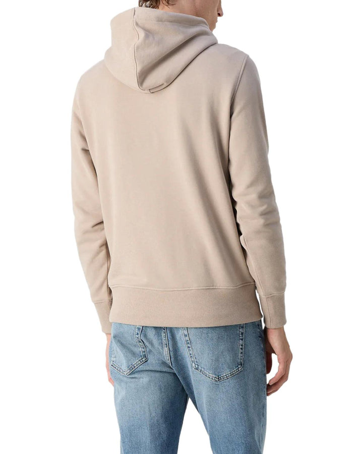 CALVIN KLEIN MENS DISTRESSED MONOLOGO HOODIE GOAT-Designer Outlet Sales