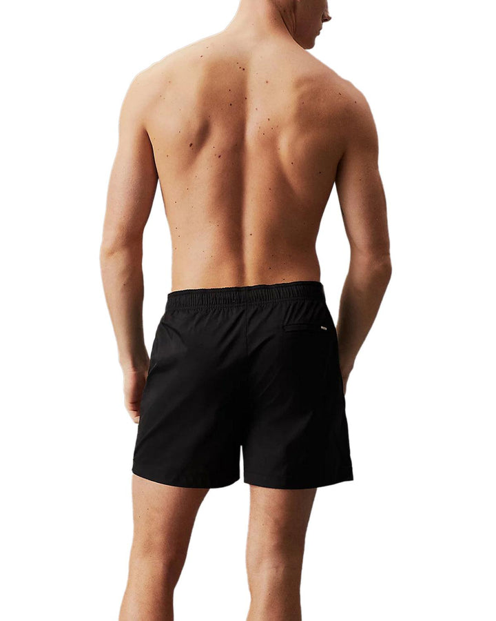 CALVIN KLEIN MENS MEDIUM DRAWSTRING SWIM SHORTS BLACK-Designer Outlet Sales