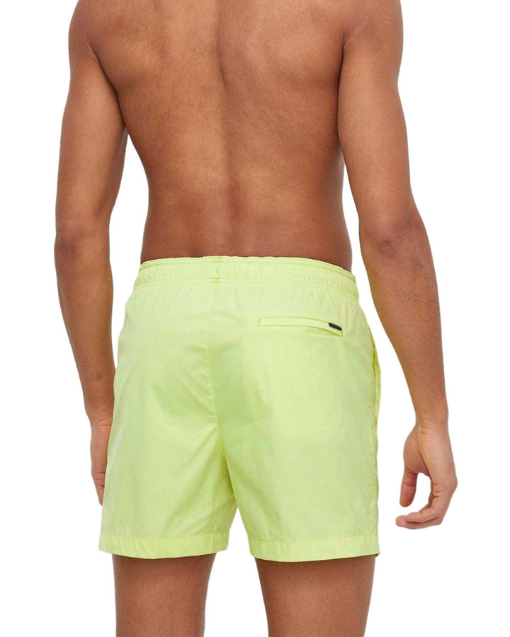 CALVIN KLEIN MENS MEDIUM DRAWSTRING SWIM SHORTS LIME-Designer Outlet Sales