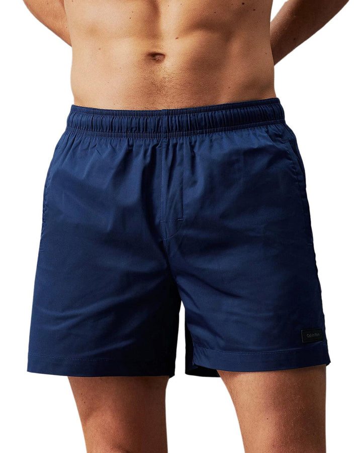 CALVIN KLEIN MENS MEDIUM DRAWSTRING SWIM SHORTS NAVY-Designer Outlet Sales