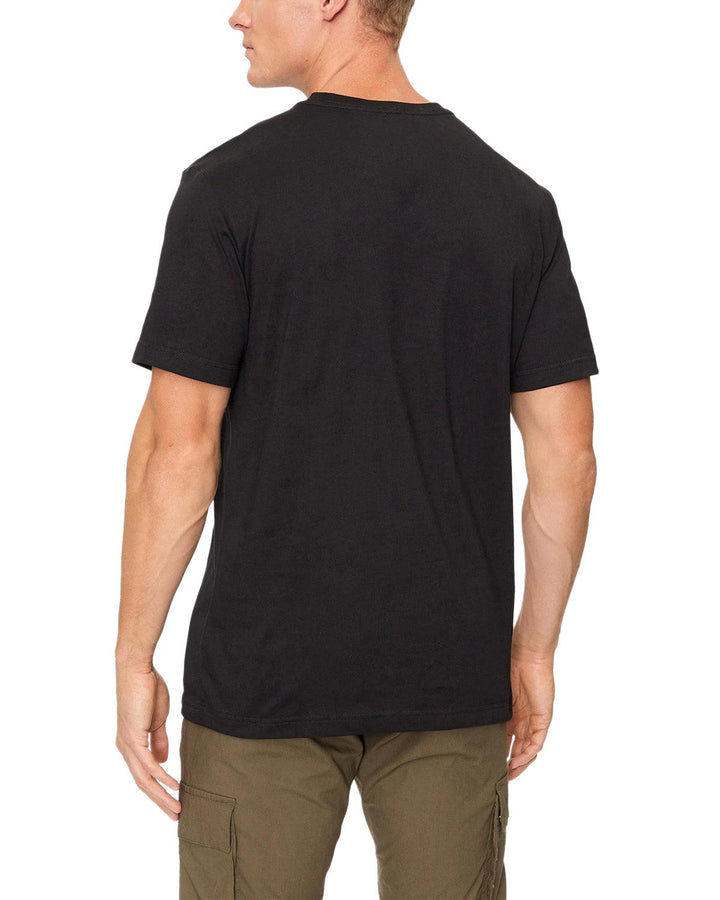 CALVIN KLEIN MENS MINIMAL LOGO T-SHIRT BLACK-Designer Outlet Sales