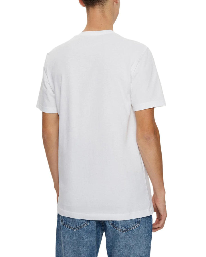 CALVIN KLEIN MENS MINIMAL LOGO T-SHIRT WHITE-Designer Outlet Sales