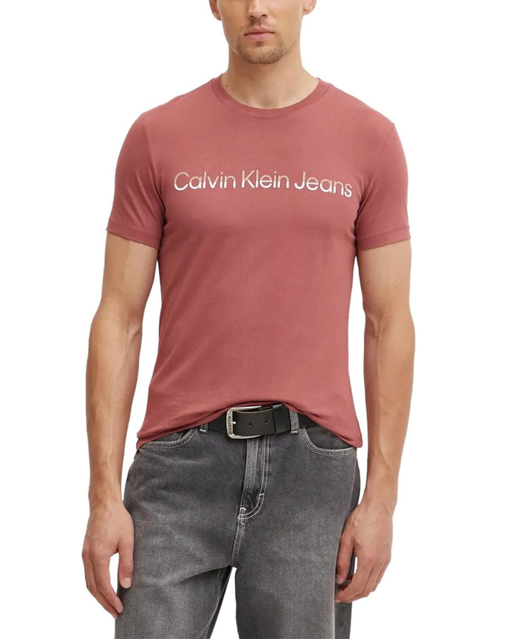 CALVIN KLEIN MENS MIXED INSTITUTIONAL T-SHIRT APPLE BUTTER-Designer Outlet Sales