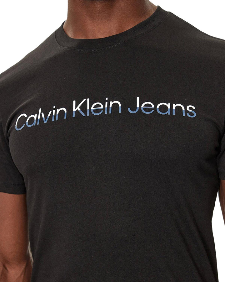 CALVIN KLEIN MENS MIXED INSTITUTIONAL T-SHIRT BLACK-Designer Outlet Sales