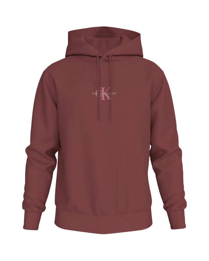 CALVIN KLEIN MENS MONOGRAM HOODIE APPLE BUTTER-Designer Outlet Sales