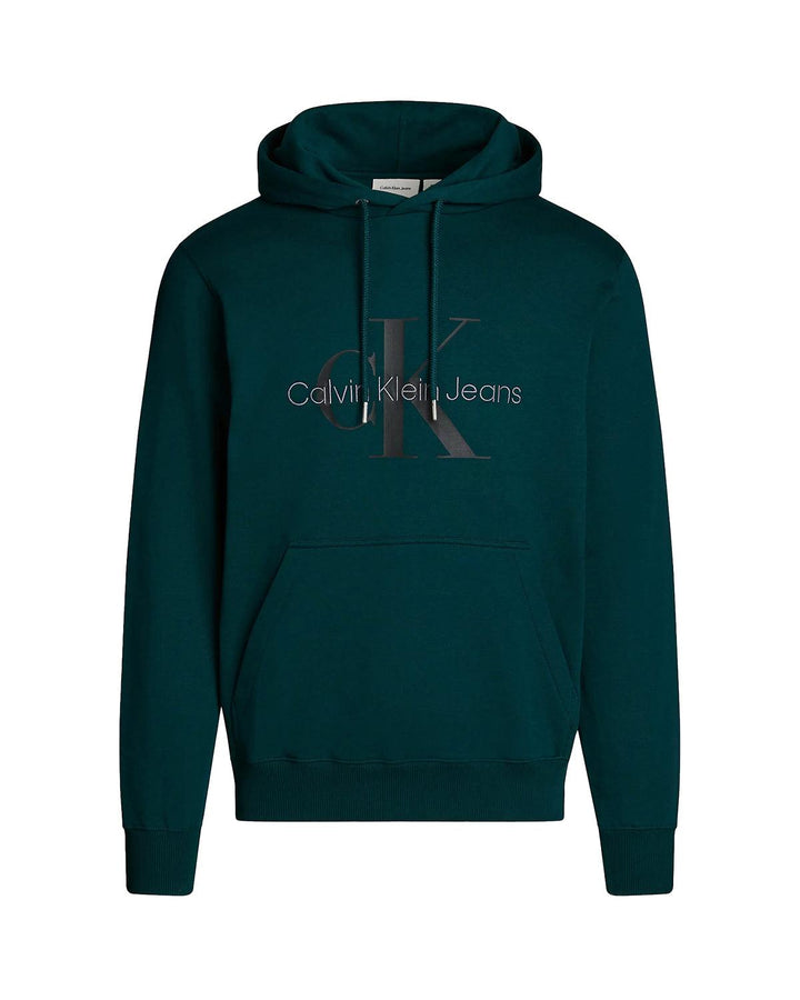 CALVIN KLEIN MENS MONOLOGO HOODIE PONDEROSA PINE-Designer Outlet Sales