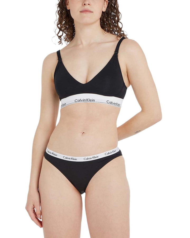 CALVIN KLEIN WOMENS CAROUSEL BIKINI BRIEFS BLACK-Designer Outlet Sales