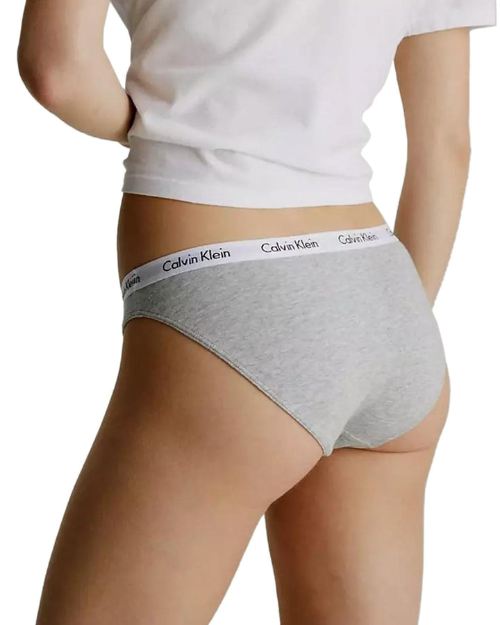 CALVIN KLEIN WOMENS CAROUSEL BIKINI BRIEFS GREY HEATHER-Designer Outlet Sales