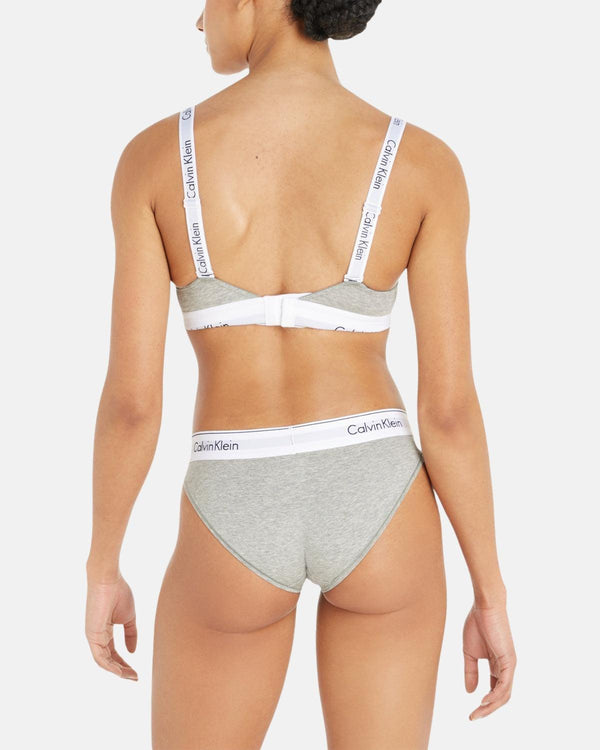 CALVIN KLEIN WOMENS MODERN COTTON BIKINI BRIEFS GREY HEATHER