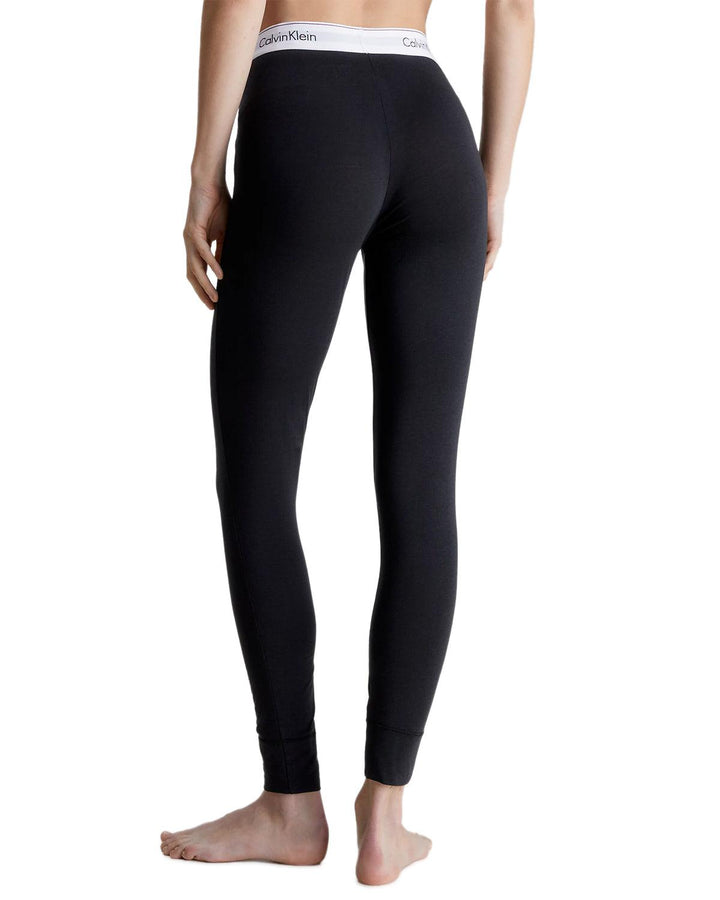 CALVIN KLEIN WOMENS MODERN COTTON LOUNGE LEGGINGS BLACK-Designer Outlet Sales