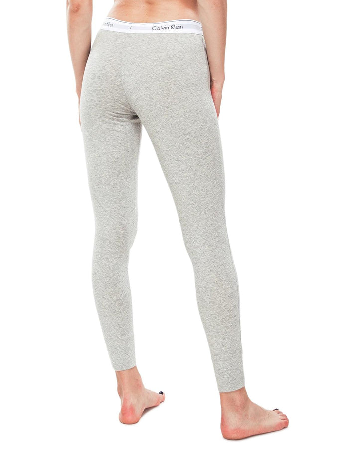 CALVIN KLEIN WOMENS MODERN COTTON LOUNGE LEGGINGS GREY HEATHER-Designer Outlet Sales