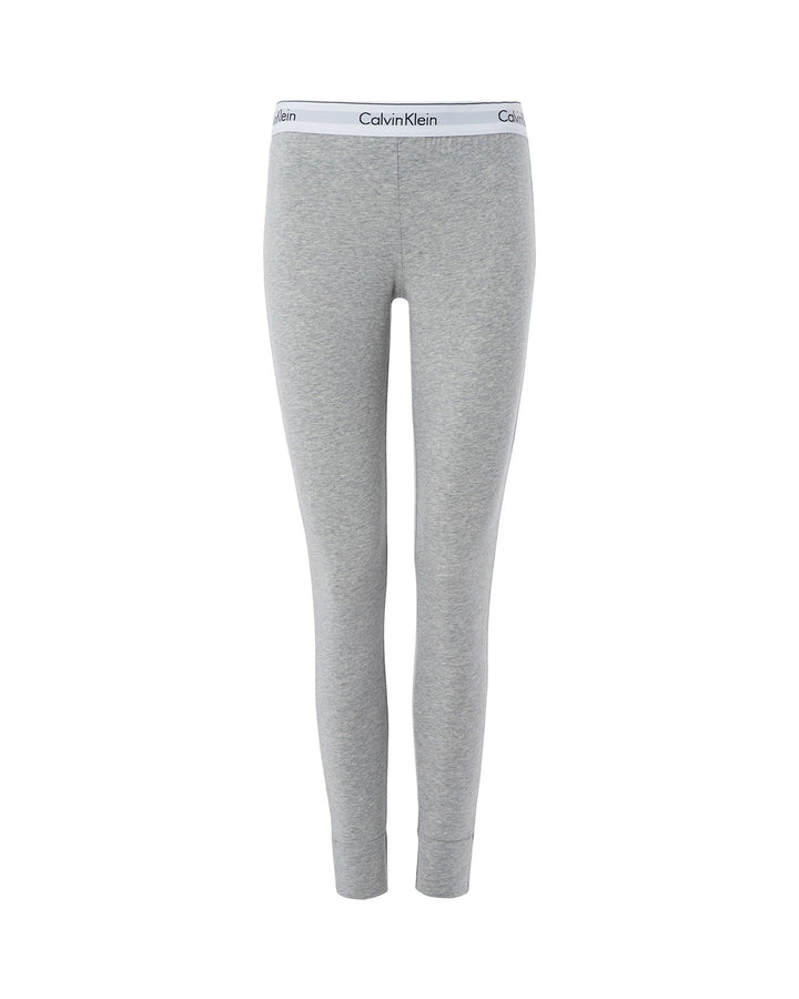 CALVIN KLEIN WOMENS MODERN COTTON LOUNGE LEGGINGS GREY HEATHER-Designer Outlet Sales