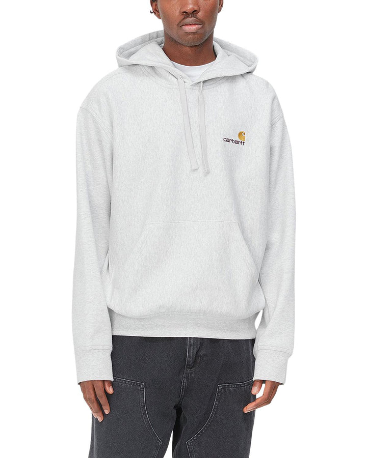 CARHARTT WIP MENS AMERICAN SCRIPT HOODIE ASH HEATHER-Designer Outlet Sales