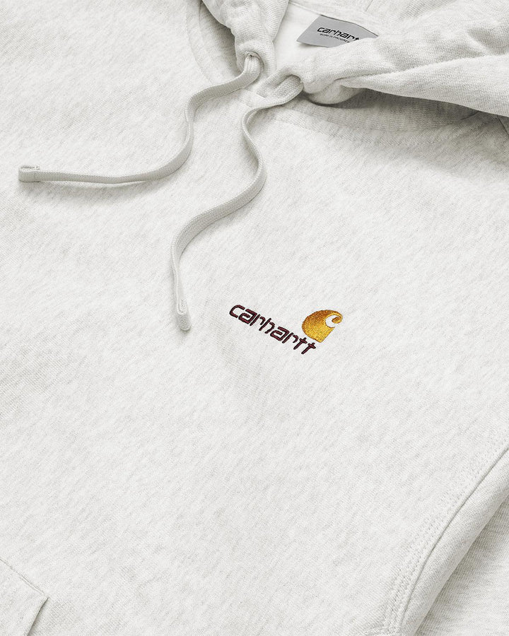 CARHARTT WIP MENS AMERICAN SCRIPT HOODIE ASH HEATHER-Designer Outlet Sales