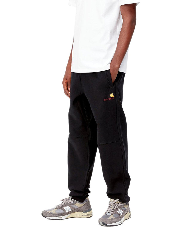 CARHARTT WIP MENS AMERICAN SCRIPT JOGGING PANTS BLACK-Designer Outlet Sales