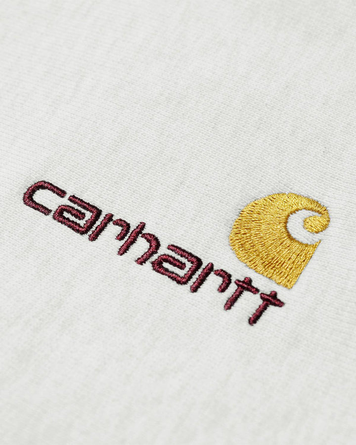 CARHARTT WIP MENS AMERICAN SCRIPT SWEATSHIRT ASH HEATHER-Designer Outlet Sales