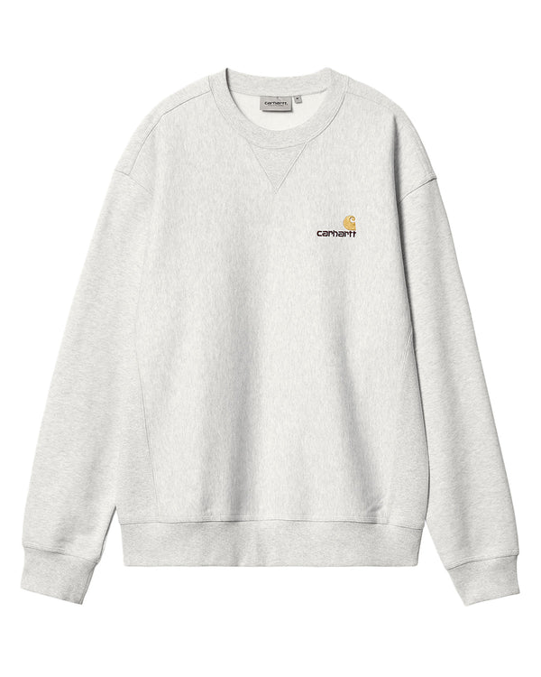 CARHARTT WIP MENS AMERICAN SCRIPT SWEATSHIRT ASH HEATHER-Designer Outlet Sales