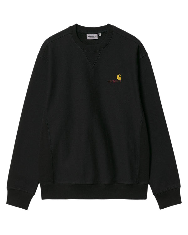 CARHARTT WIP MENS AMERICAN SCRIPT SWEATSHIRT BLACK-Designer Outlet Sales