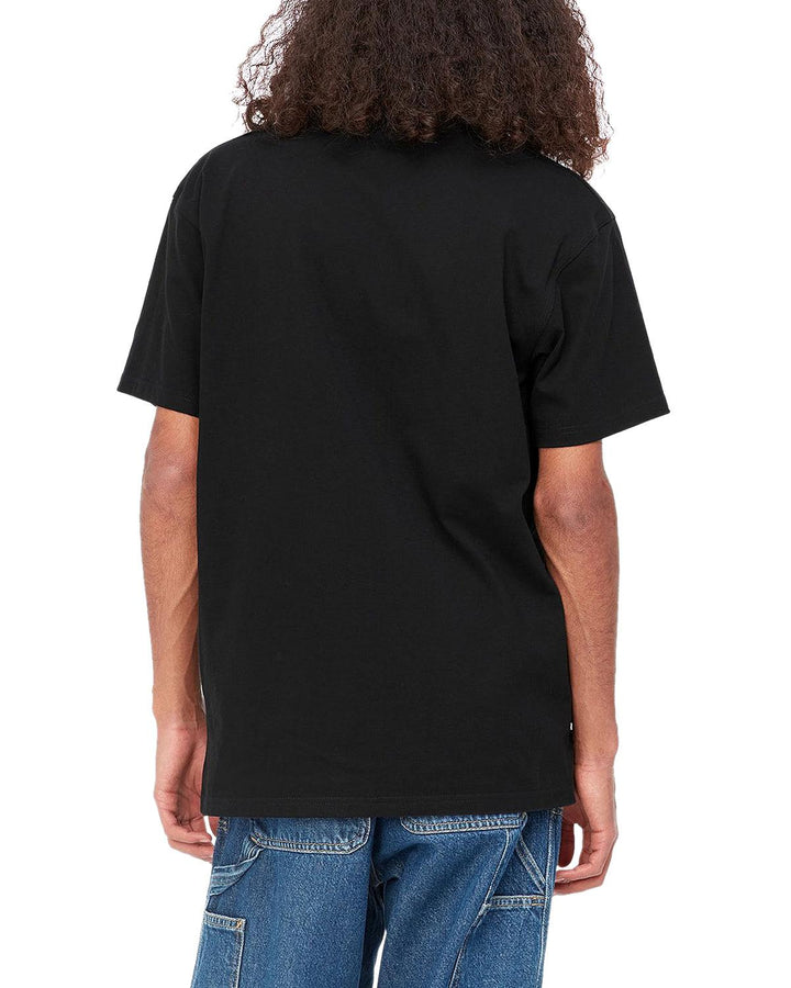 CARHARTT WIP MENS AMERICAN SCRIPT T-SHIRT BLACK-Designer Outlet Sales