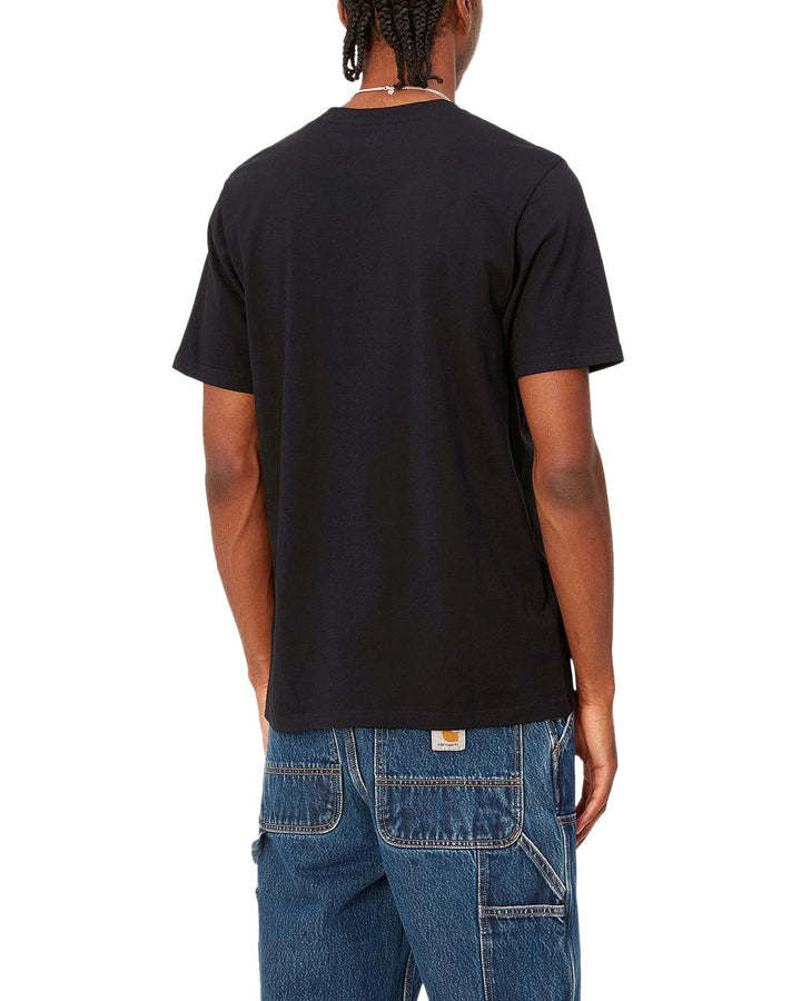 CARHARTT WIP MENS ICON POCKET T-SHIRT BLACK-Designer Outlet Sales