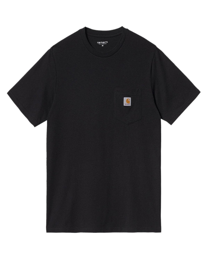 CARHARTT WIP MENS ICON POCKET T-SHIRT BLACK-Designer Outlet Sales