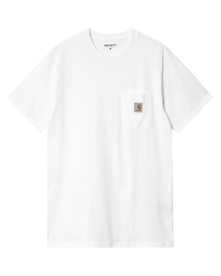 CARHARTT WIP MENS ICON POCKET T-SHIRT WHITE-Designer Outlet Sales