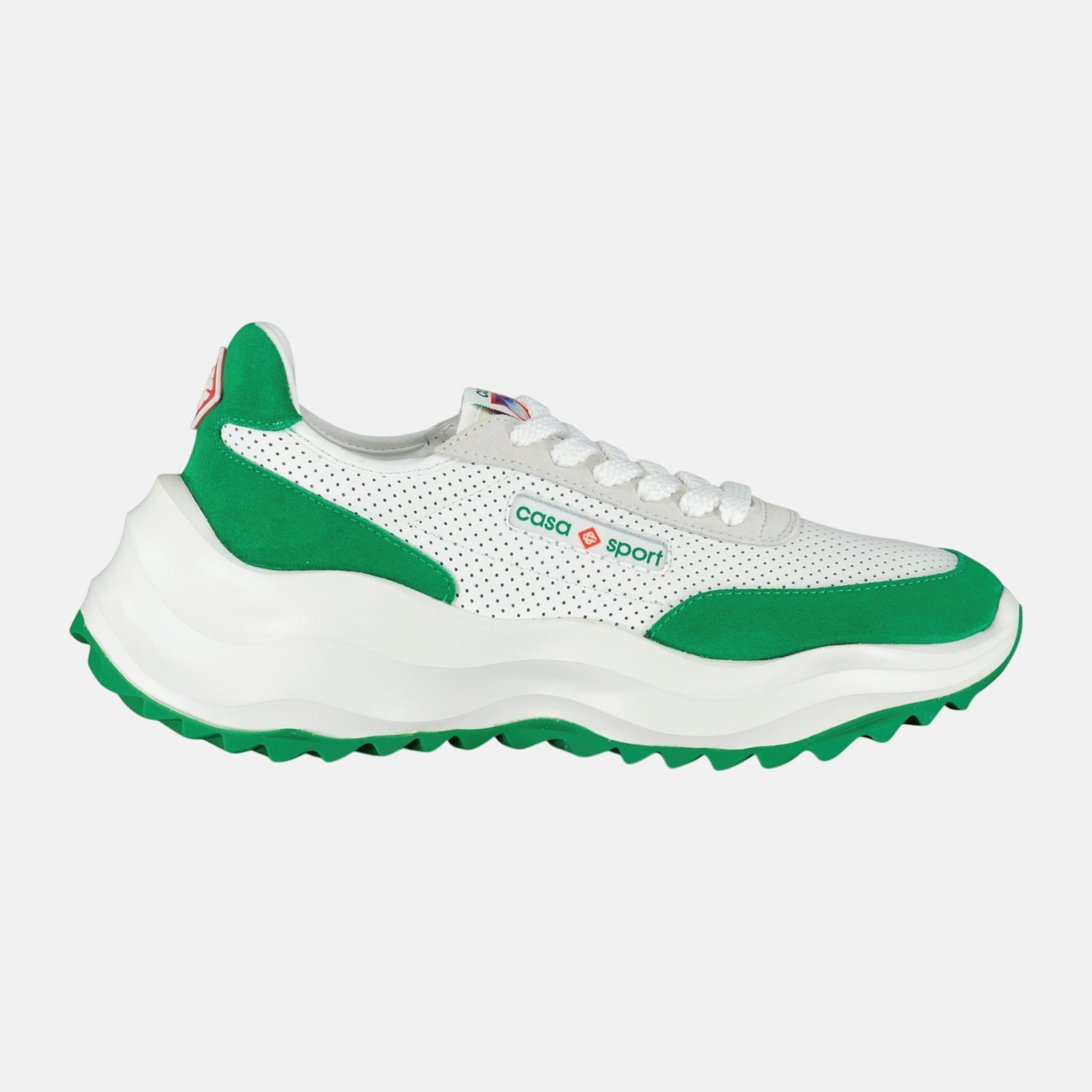 Casablanca Atlantis Chunky Sneakers White Green – sku-57913585762685 | Studio DOS by Designer Outlet Sales