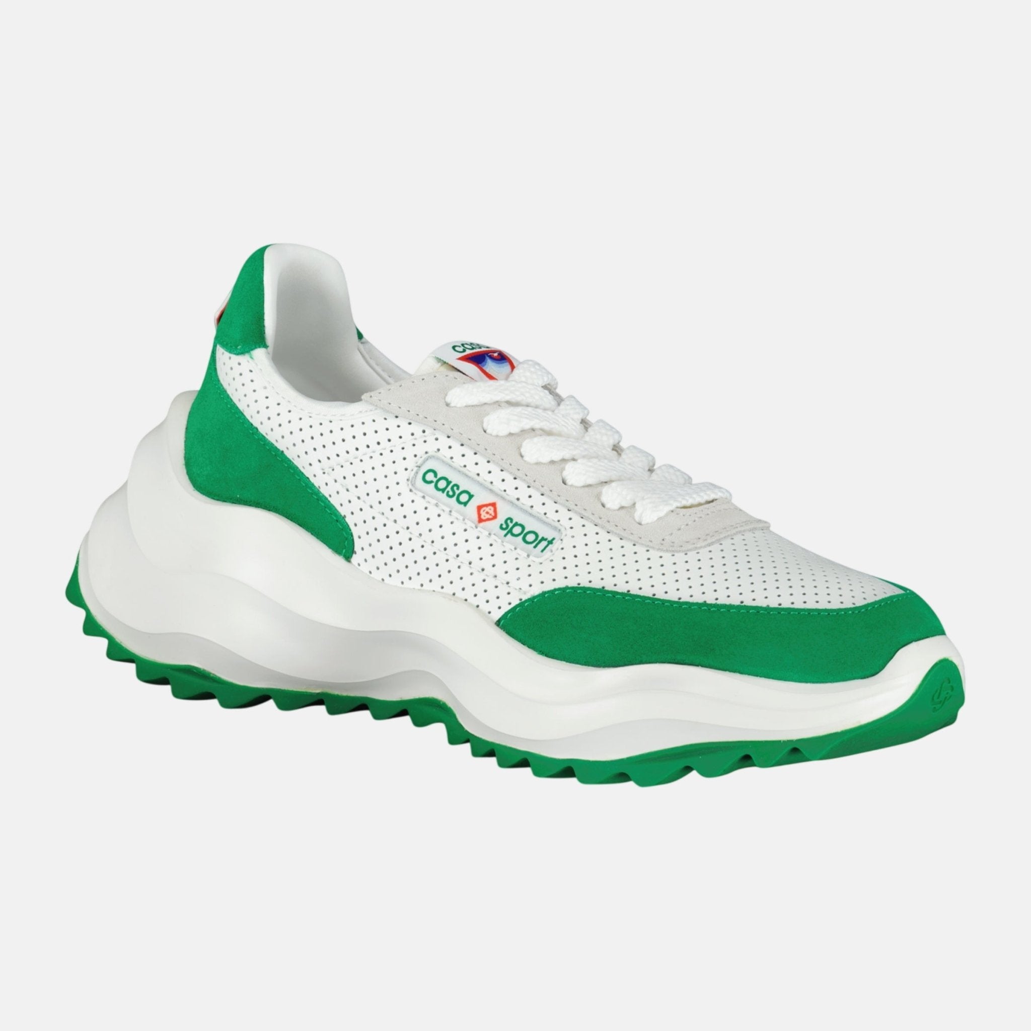 Casablanca Atlantis Chunky Sneakers White Green – sku-57913585762685 | Studio DOS by Designer Outlet Sales