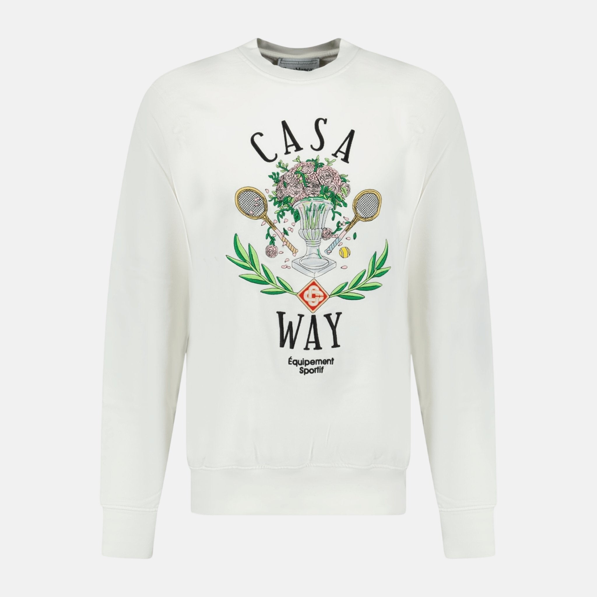 Casablanca 'Casa Way' Graphic Print Sweatshirt White – C33 | Studio DOS by Designer Outlet Sales