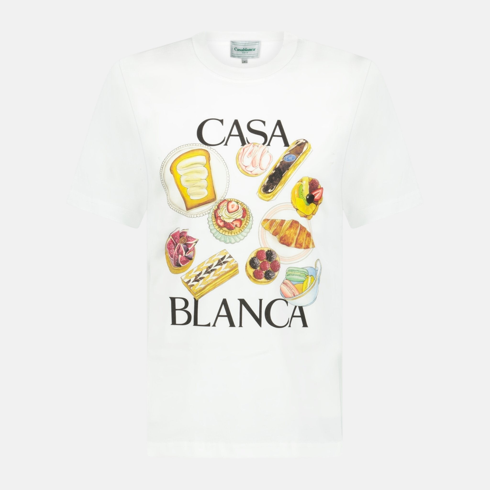 Casablanca In Flight Pastries Printed T-Shirt White – A65 | Studio DOS by Designer Outlet Sales