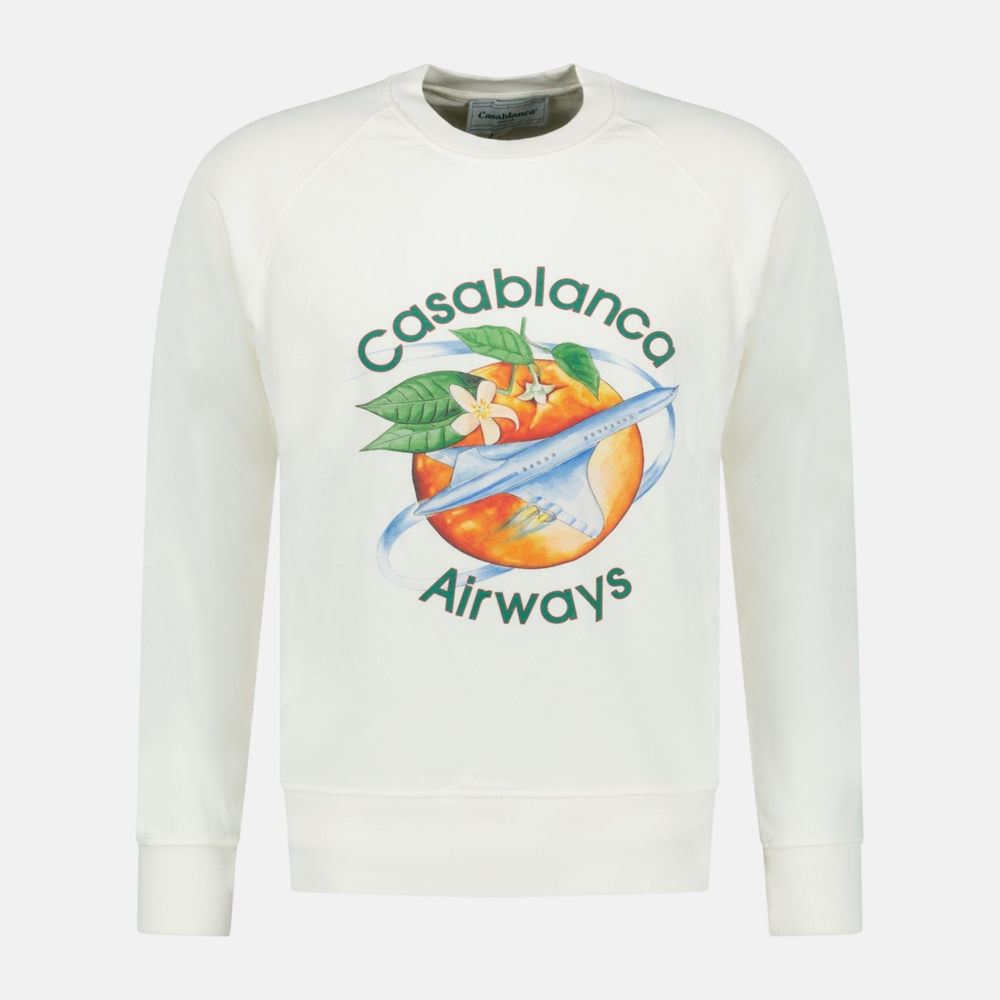 Casablanca Orbite Autour De L'Orange Raglan Sweatshirt White – C33 | Studio DOS by Designer Outlet Sales